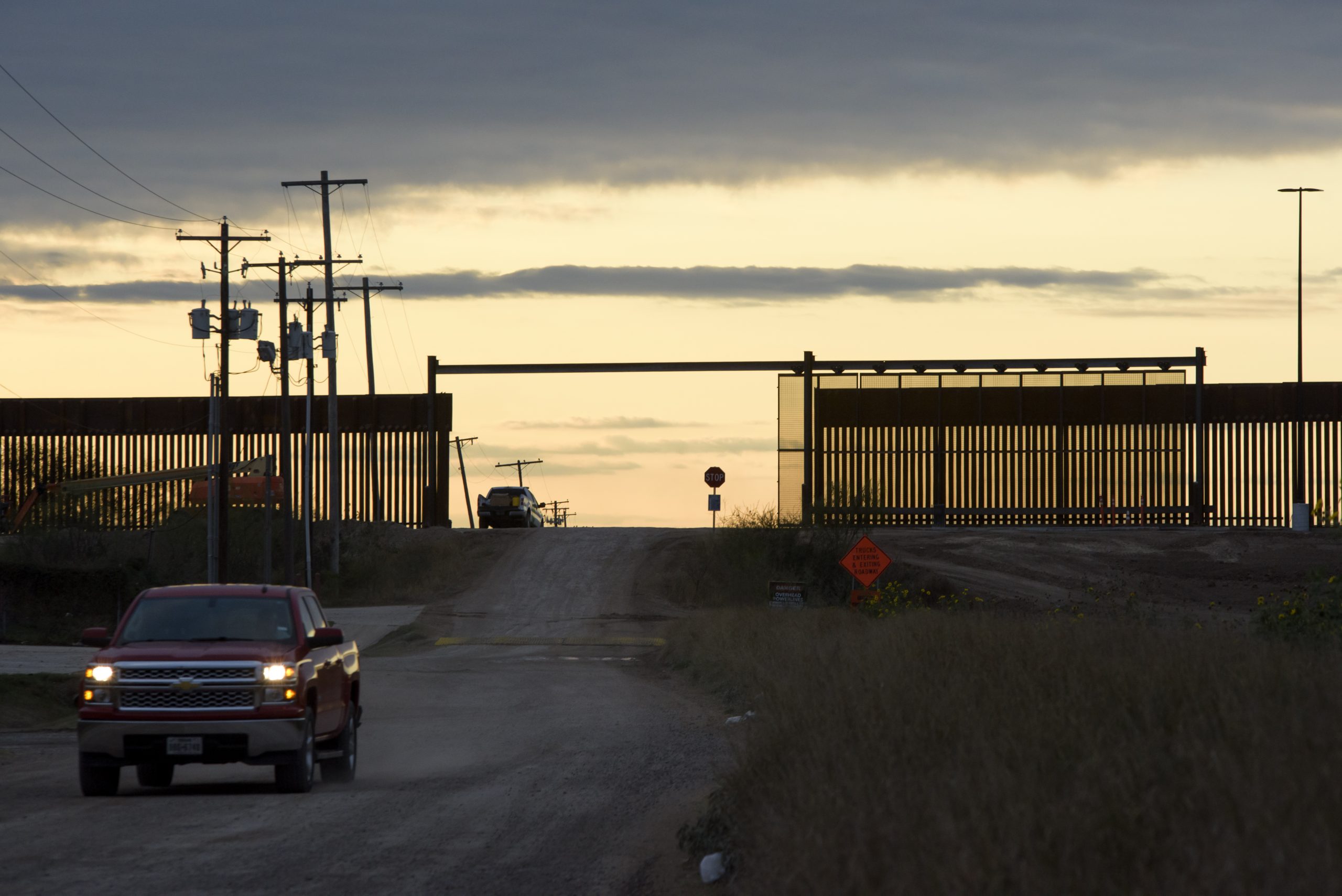 New sections of the border wall are in process of being built in Hidalgo, Texas on January 11, 2021. - Chad Wolf, the acting secretary of the Department of Homeland Security, announced he was resigning January 11 as worries rose over more violence during President-elect Joe Biden's inauguration next week. Wolf's resignation came a day before Trump is to travel to the US-Mexico frontier near Alamo, Texas to inspect the border wall he has had built. (Photo by Mark Felix / AFP)