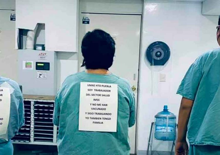 Manifestación virtual, personal del IMSS no ha sido vacunado