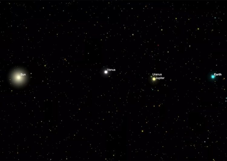 Es falsa la foto de la Tierra, Venus y Júpiter vistos desde Marte