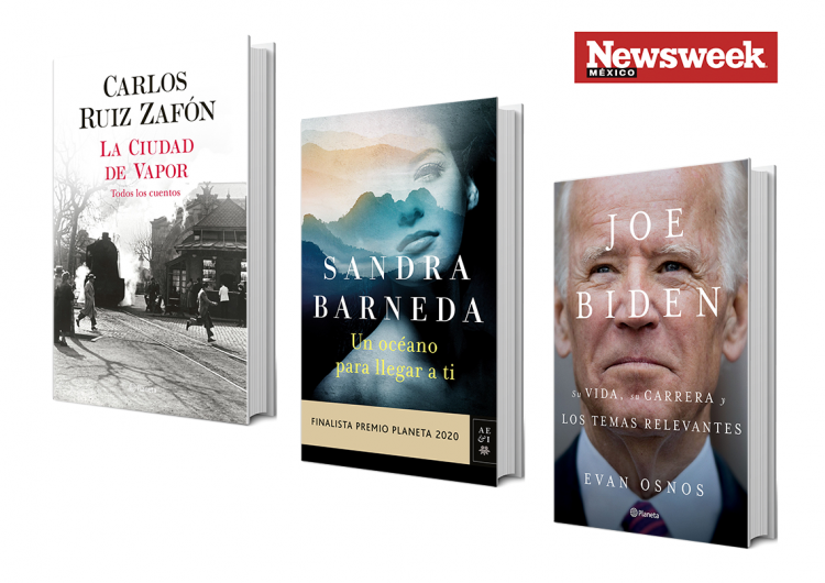 Tres autores: Carlos Ruiz Zafón, Sandra Barneda, Evan Osnos…