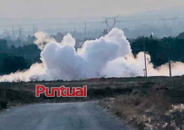 Toma clandestina provoca peligrosa fuga de gas en Texmelucan
