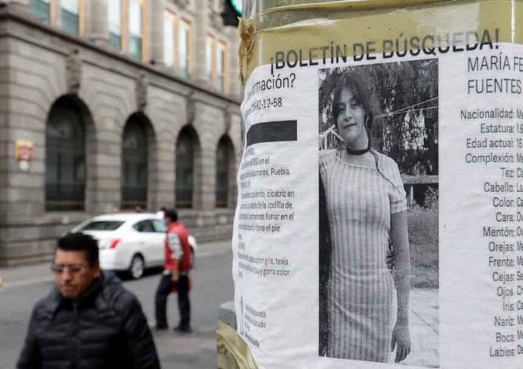 Más de 7 mil desaparecidos en Puebla