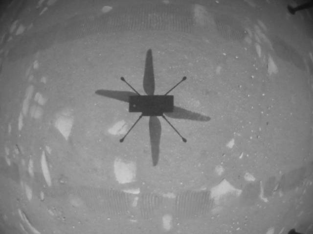 Los datos del helicóptero comenzaron a enviar a la tierra por la madrugada. Foto: NASA/JPL-Caltech