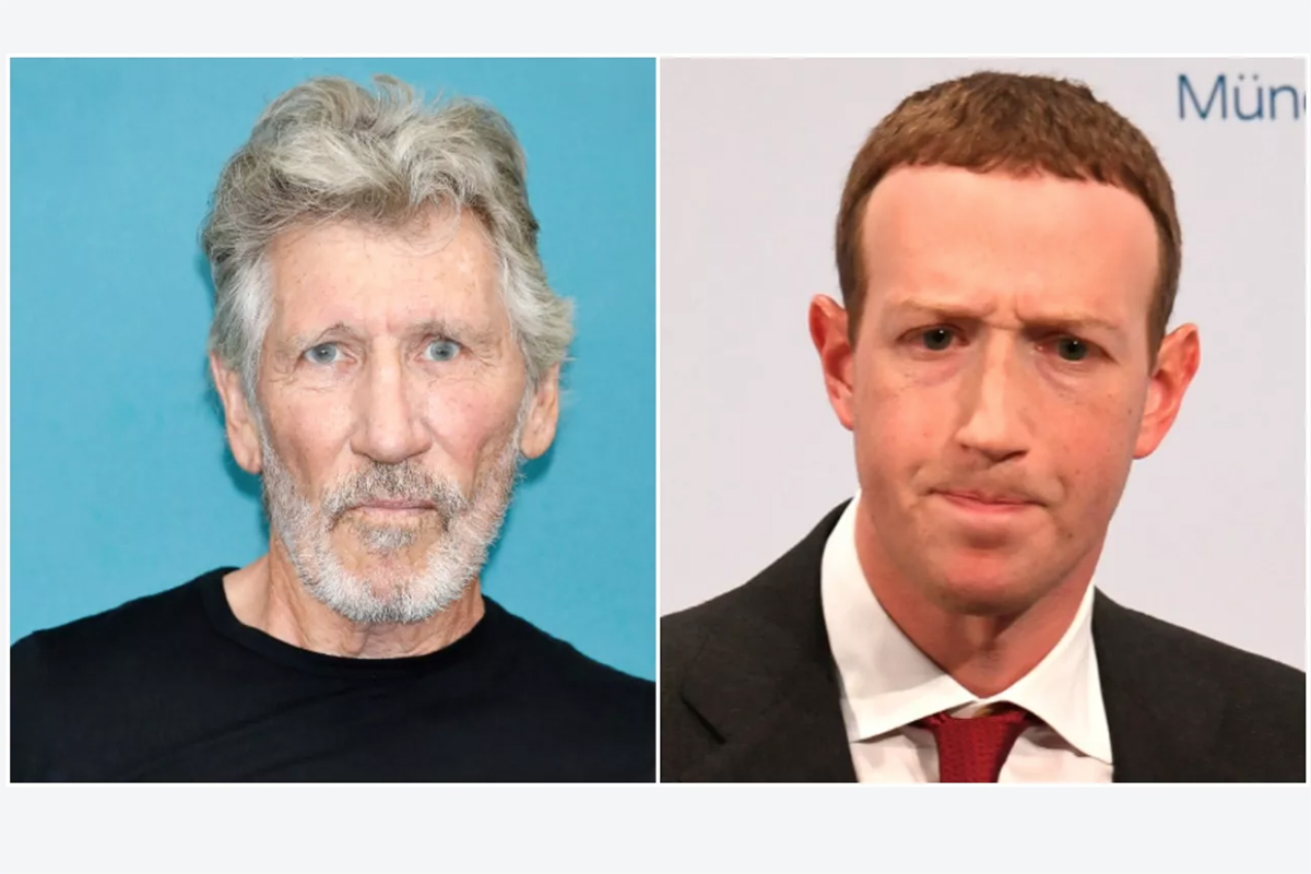 Waters (izquierda) le informó a Zuckerberg (derecha) que rechaza que se use una canción de Pink Floyd en una campaña de Instagram. Fotos: Getty