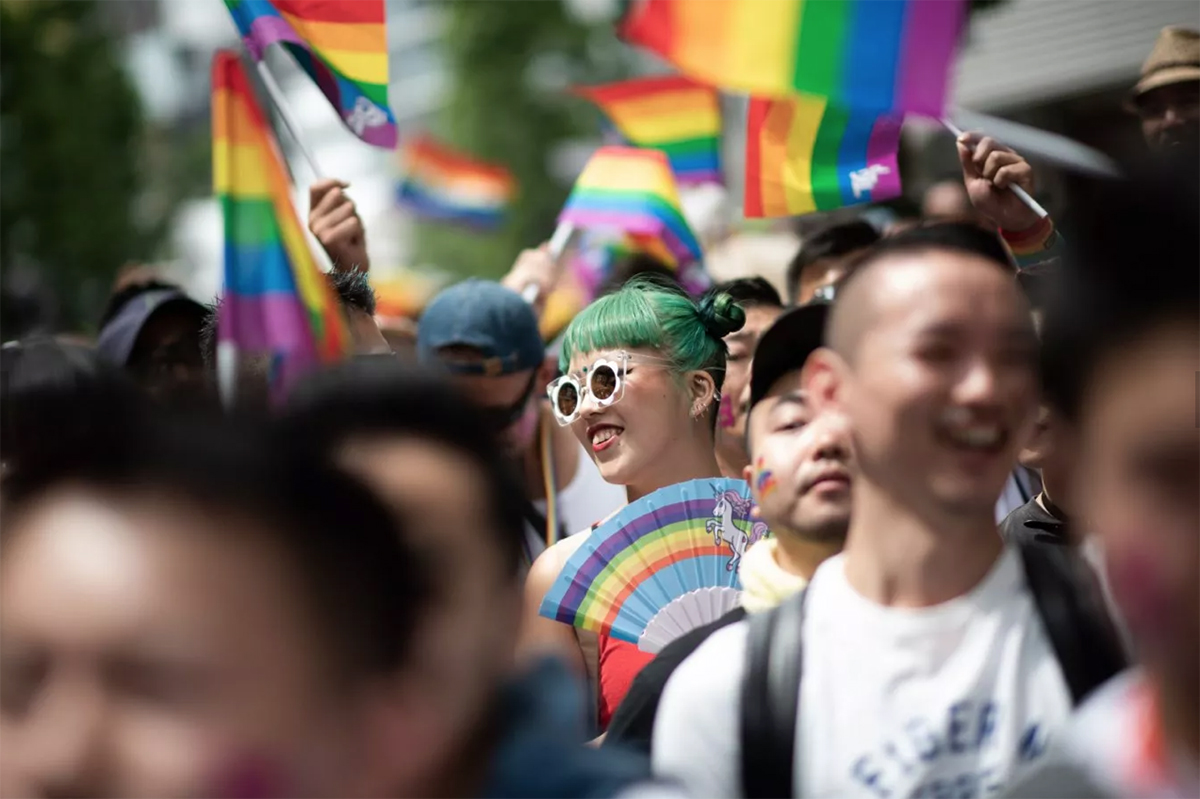Desfile del Arcoíris anual en Tokio, el 6 de mayo de 2018, para apoyar a la comunidad LGBT+. (Foto: Martin Bureau/AFP/Getty)