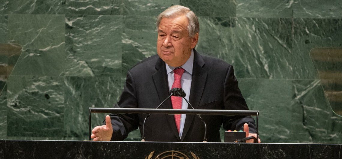 Guterres habló de los golpes devastadores debidos al cambio climático. (Foto: UN Photo/Cia Pak)