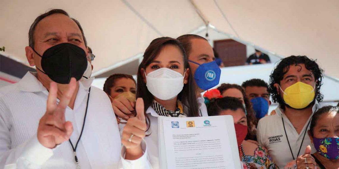 Laura Fernández se registra como candidata por la coalición "Va por Quintana Roo"