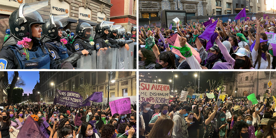 Aspectos de la marcha en la Ciudad de México. (Fotos: Nayeli Roldán y Tania Montalvo).