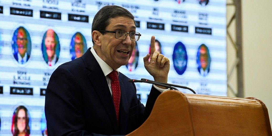 El canciller cubano, Bruno Rodríguez, durante una presentación del cuerpo diplomático acreditado en Cuba, en La Habana, en noviembre de 2021. (Foto: Yamil Lage/AFP)