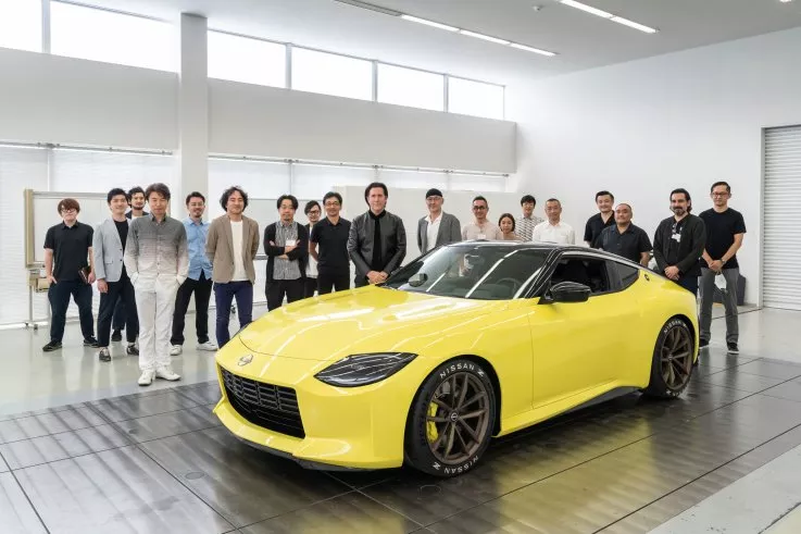 Alfonso and team with 2023 Nissan Z NISSAN