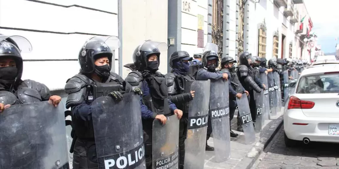 El Congreso de Puebla estará protegido para que no lo vandalicen las mujeres