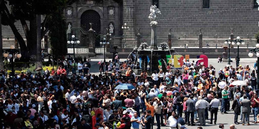 Participan más de 9 mil trabajadores de ayuntamiento de Puebla en Simulacro Nacional de Sismo
