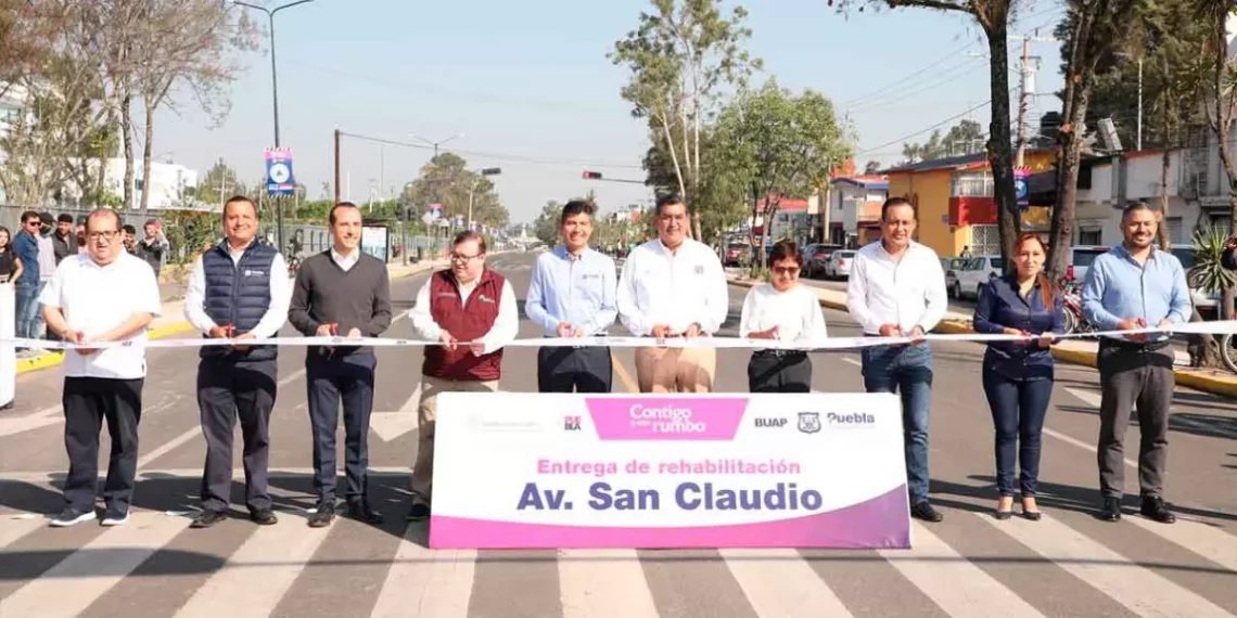 Rehabilitación de la Avenida San Claudio beneficia a comunidad universitaria de la BUAP