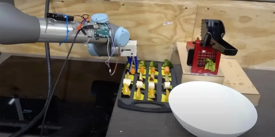 Chef robot platillos de comida