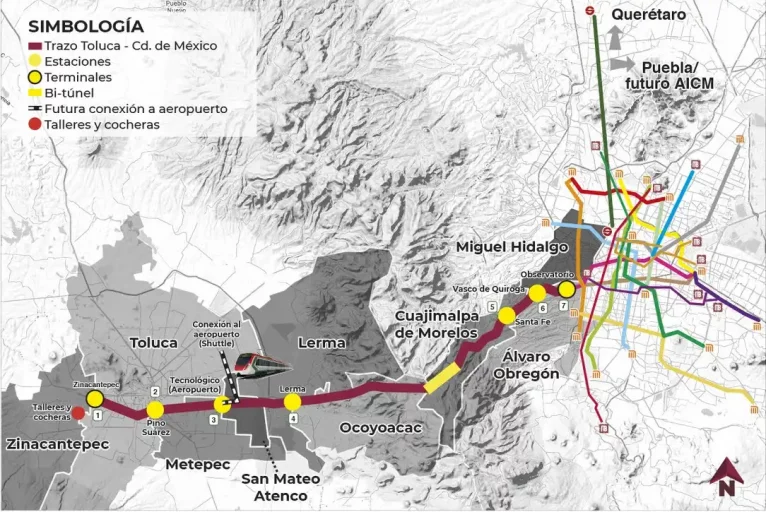 Ruta Tren Interurbano México Toluca