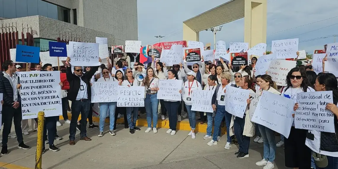Trabajadores del Poder Judicial en Aguascalientes se unen a paro nacional