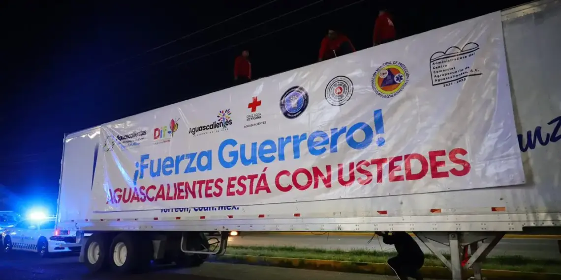 Aguascalientes envía 40 toneladas de víveres a Acapulco
