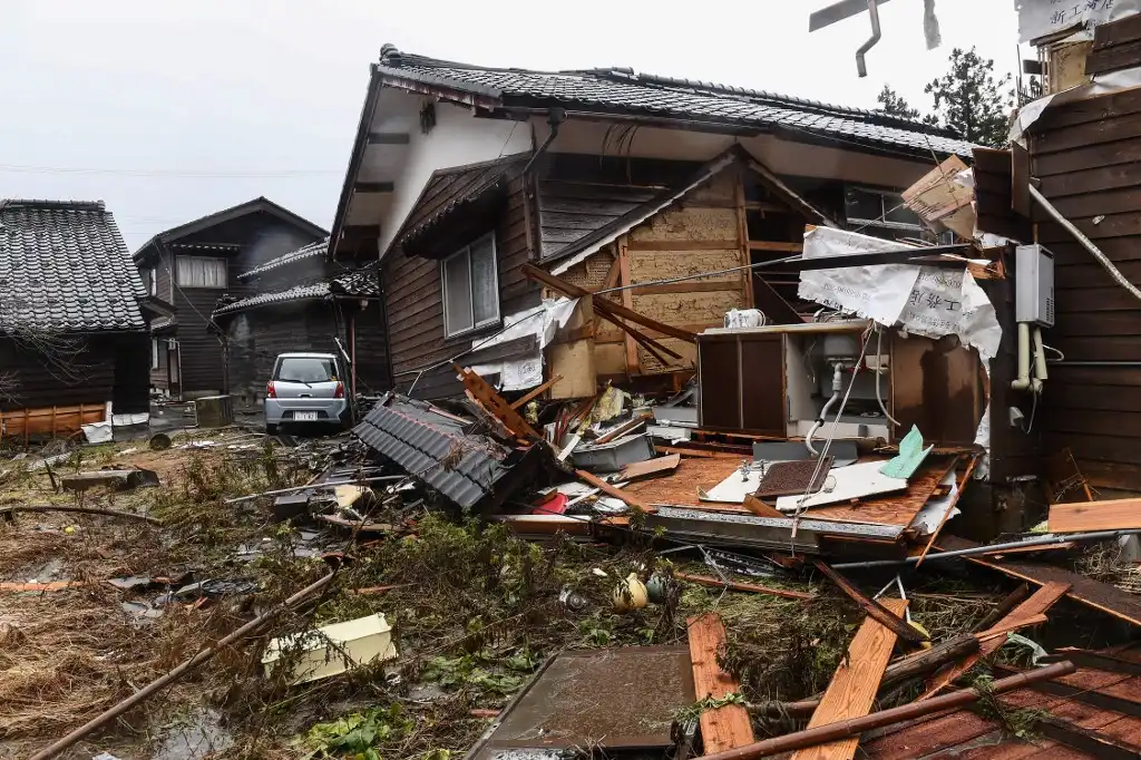Sismo Japón casas derrumbadas