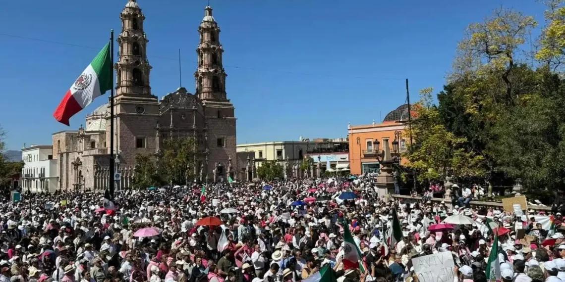 Marcha por la democracia.