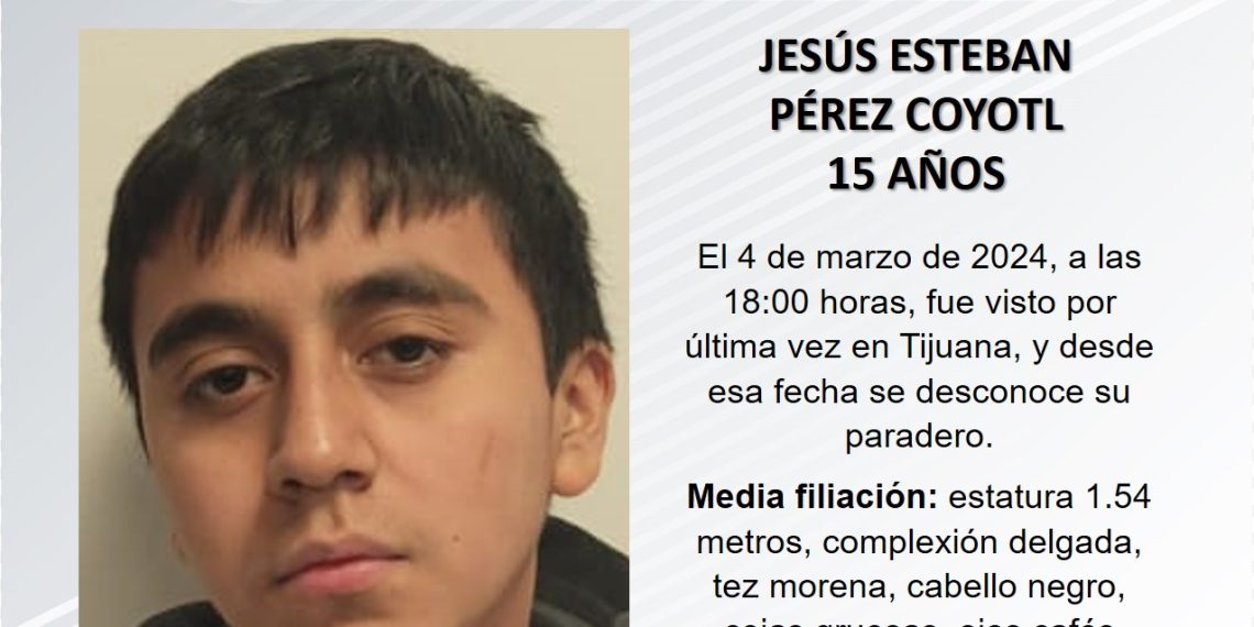 PESQUISA DE JESÚS ESTEBAN PÉREZ COYOTL DE 15 AÑOS DE EDAD