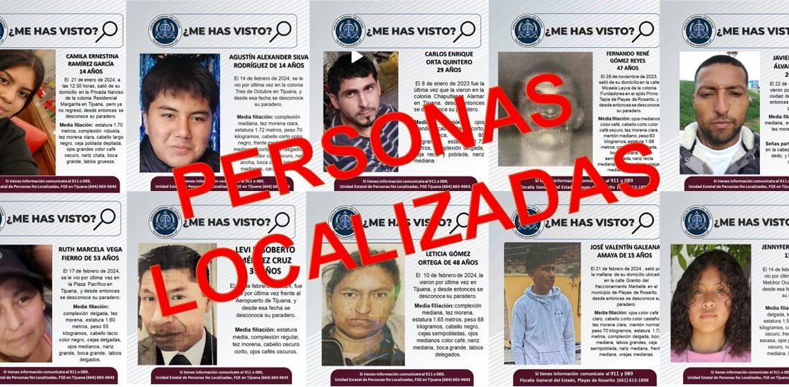 FGE logra la localización de diez personas reportadas como desaparecidas