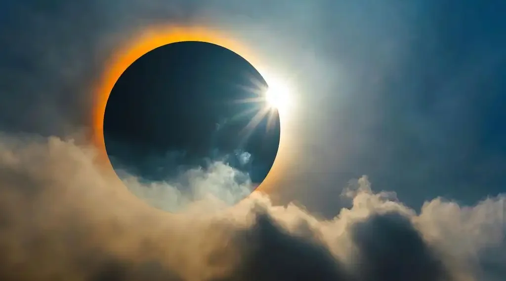 Si la Luna queda en medio del Sol y la Tierra, entonces hablamos de un eclipse solar. (AdobeStock / IA generativa)
