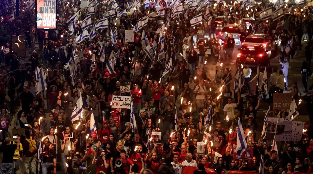 Manifestantes en Jerusalén