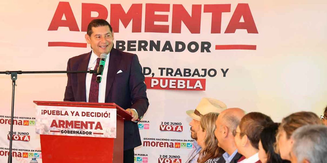 Armenta y Morena reflejan amplia ventaja en Puebla