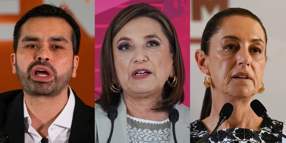 Sheinbaum, Gálvez y Álvarez Máynez chocan en debate por la presidencia de México