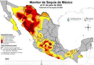 Monitor de sequía al 31 de julio