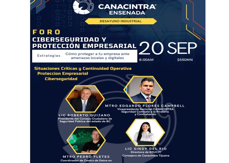 Foro ciberseguridad y protección empresarial CANACINTRA B.C.