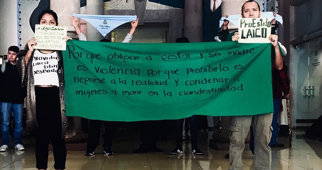 Primera protesta a favor del aborto legal, 2018