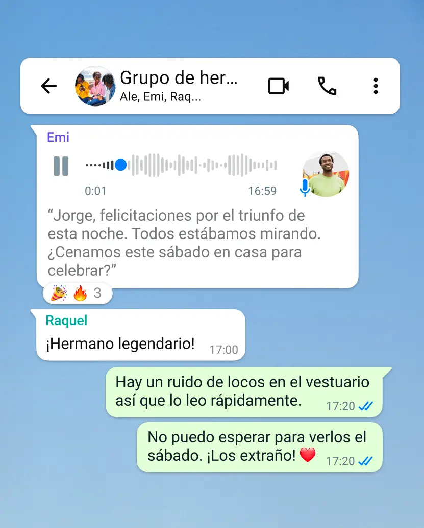 Transcripción WhatsApp