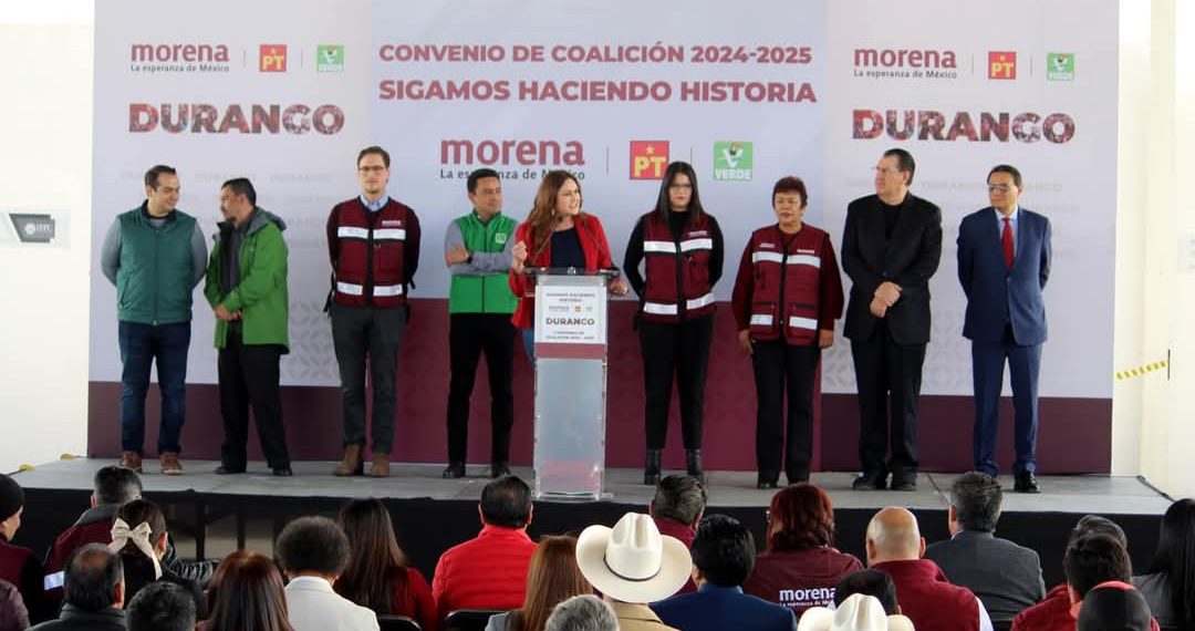 Morena, Verde y PT irán en coalición para las elecciones en Durango 