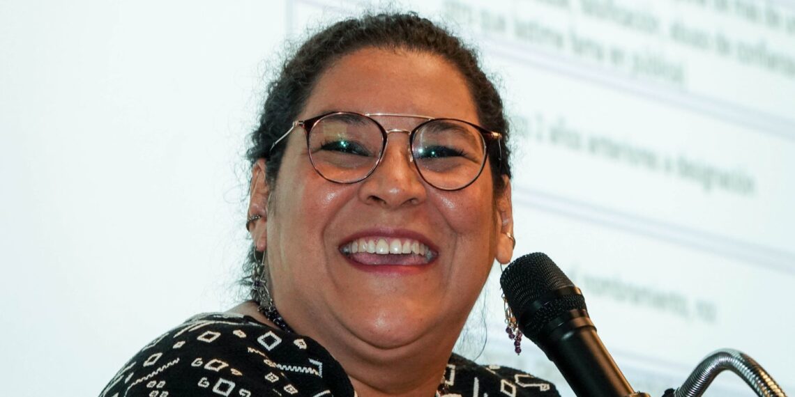 Lenia Batres, aspirante a ser magistrada, ostenta el sobrenombre autoimpuesto y registrado como 'magistrada del pueblo'. (FOTO: GALO CAÑAS/CUARTOSCURO.COM)