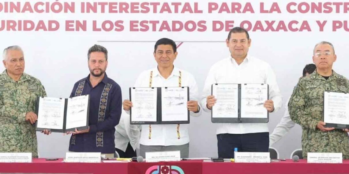 Puebla y Oaxaca firman convenio para fortalecer la seguridad en sus límites territoriales