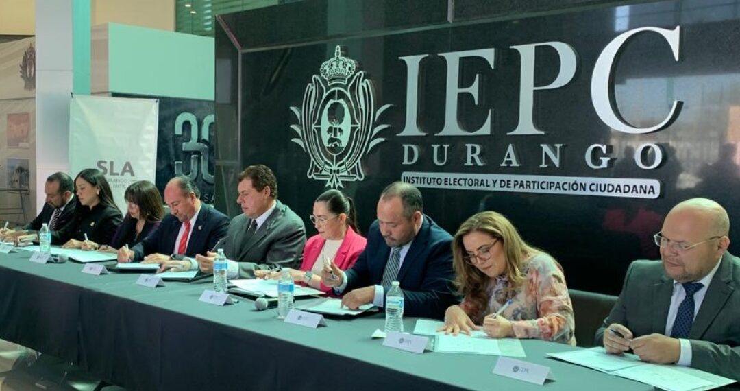 Firman convenio que busca evitar corrupción en elecciones en Durango