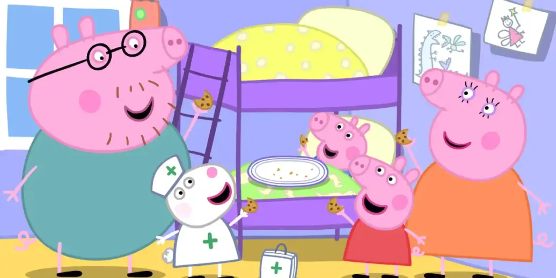 Papá Cerdito, Peppa Pig y George están muy contentos porque Mamá Cerdita está embarazada. El capítulo del anuncio del nuevo bebé se estrenará el 30 de marzo, Día de la Madre en Reino Unido. (Archivo)