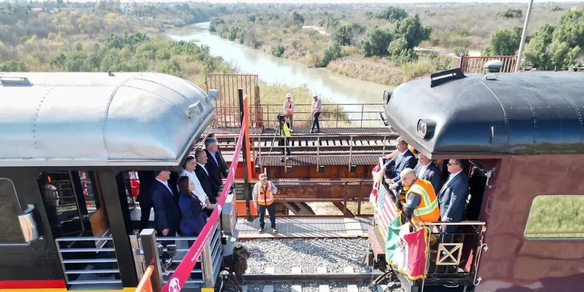 El cruce ferroviario dará mayor agilidad al tránsito de mercancías en Nuevo Laredo.(Gobierno Nuevo Laredo)