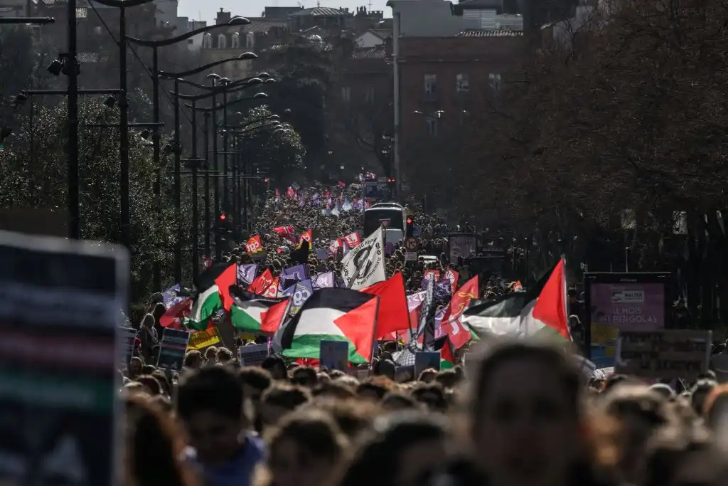 Movilizaciones en Toulouse, Francia. (AFP)