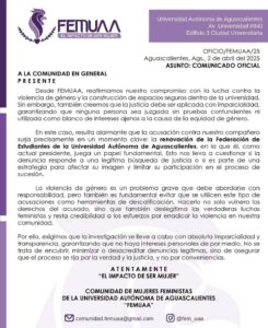 Posicionamiento de FEMUAA