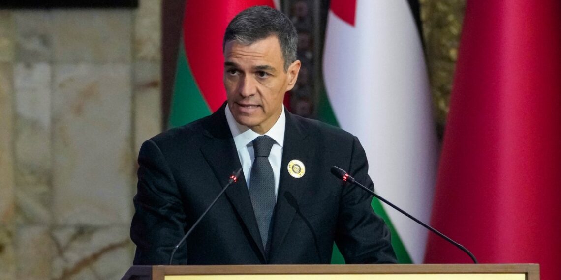 Pedro Sánchez, presidente del gobierno español, se pronunció contra los criterios de Eurovisión. (Photo by Hadi Mizban / POOL / AFP)