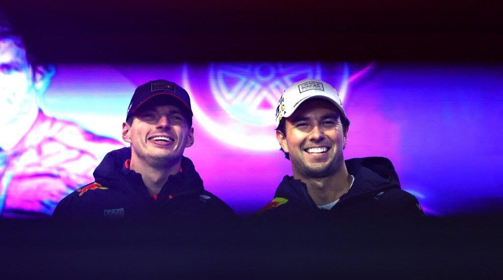 La dupla de Red Bull de Max Verstappen y Sergio Pérez fueron un equipo poderoso en la Fórmula 1 hasta la temporada 2024.(Photo by Mark Thompson / GETTY IMAGES NORTH AMERICA / Getty Images via AFP)