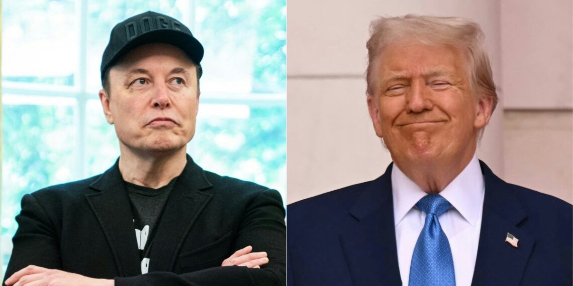 Elon Musk y Donald Trump consumaron su divorcio político. (Photo by Allison ROBBERT and SAUL LOEB / AFP)
