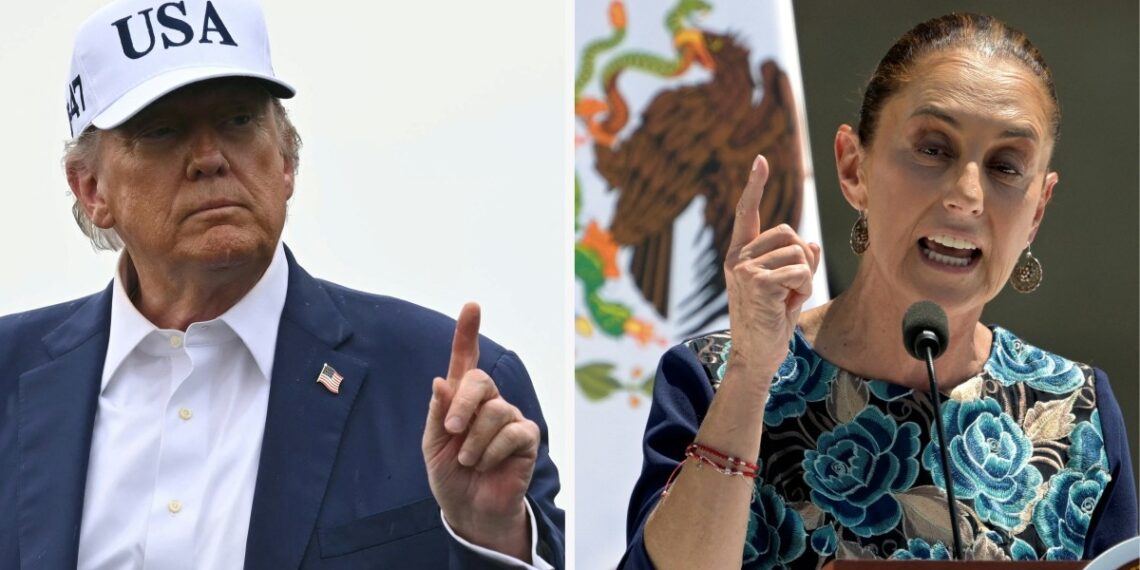 Las discusiones por temas que agobian de ambos lados de a frontera se han agudizado las últimas semanas. (Photo by ANDREW CABALLERO-REYNOLDS and Alfredo ESTRELLA / AFP)