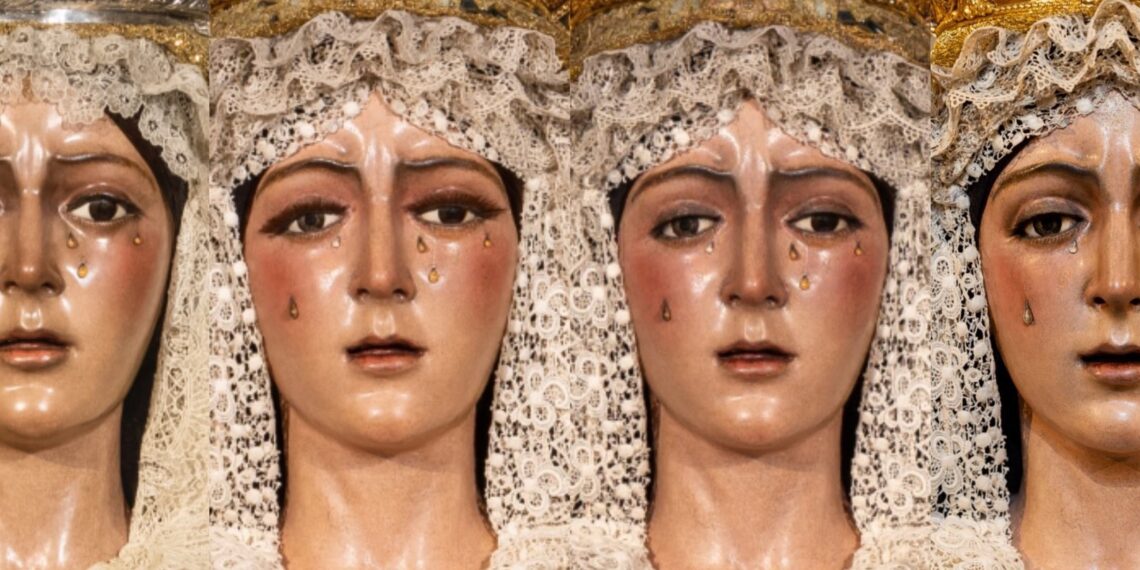 Muchos aseguraron que "no era su cara" o que "esa no es ella" y eso llevó a que se tomaran medidas inmediatas como retirarle las pestañas que le habían sido adheridas a esta imagen del siglo XVII. (Especial)