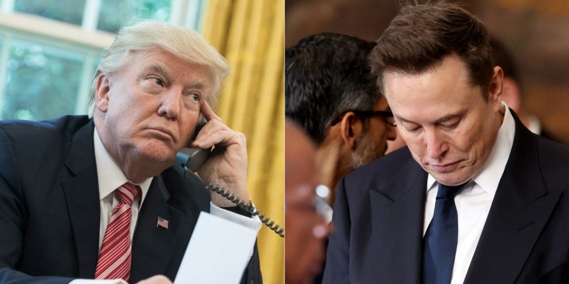 Donald Trump y Elon Musk fueron grandes aliados hasta hace unas semanas, ahora las amenazas crecen contra el empresario sudafricano. (Photo by NICHOLAS KAMM and KEVIN LAMARQUE / various sources / AFP)